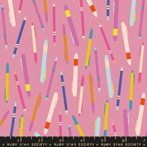 Salutations Do Your Have a Pen in Plum RS1093 13 - Ruby Star Society Sold by the Half Yard